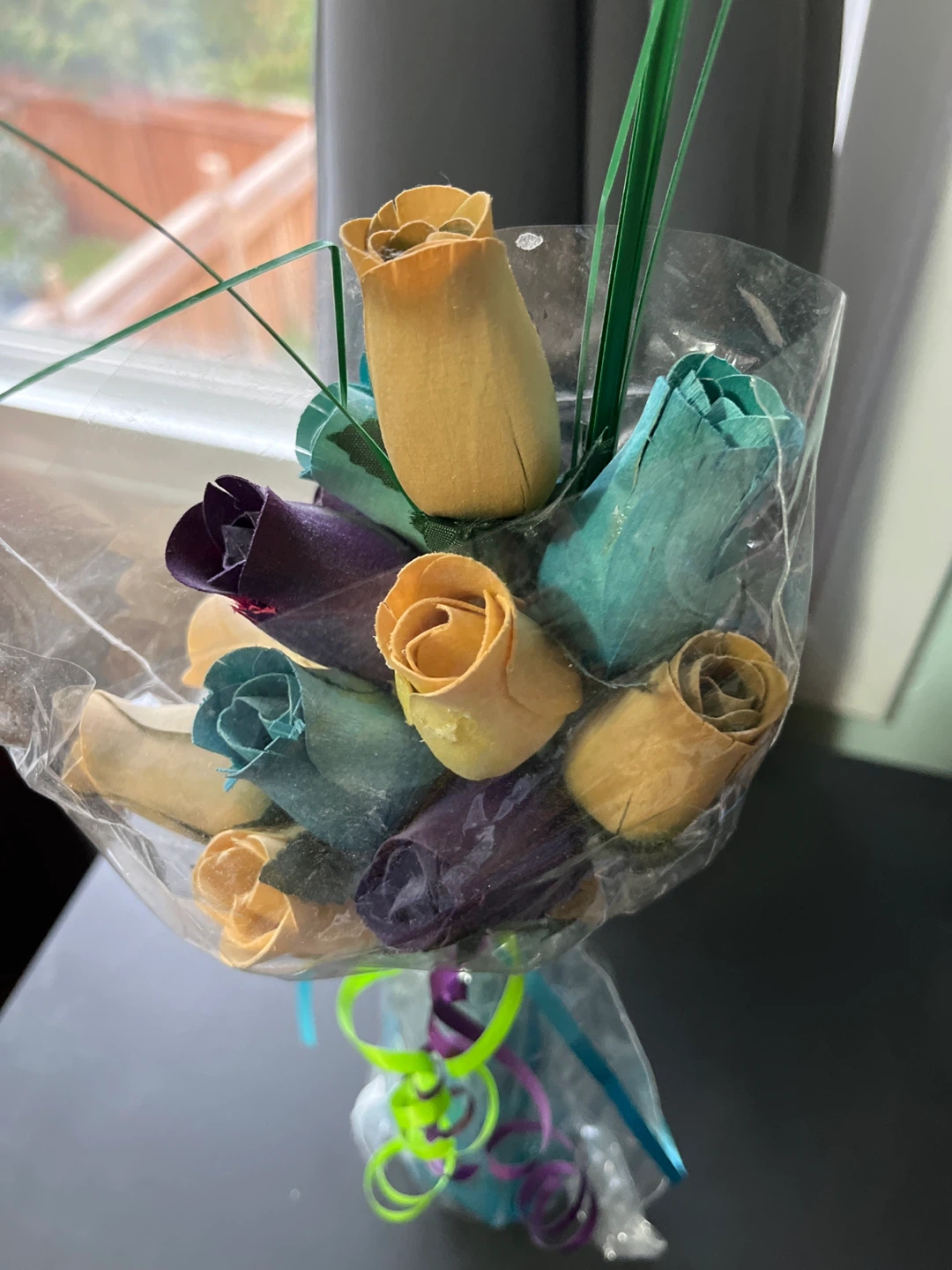 Decorative Vase with Wooden Flower Bouquet - photo 2