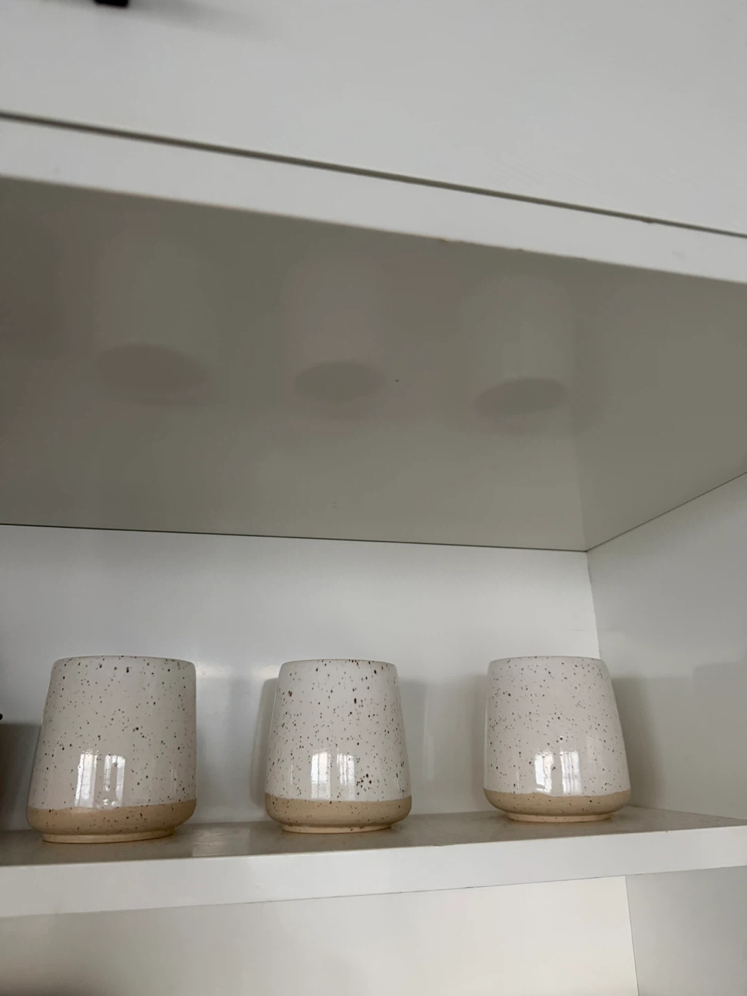 Set of 3 Speckled Ceramic Tumbler Mugs