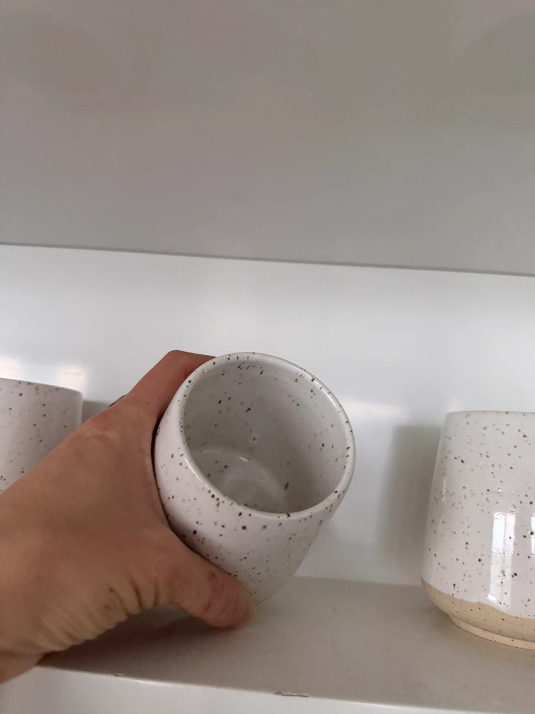 Set of 3 Speckled Ceramic Tumbler Mugs - photo 3