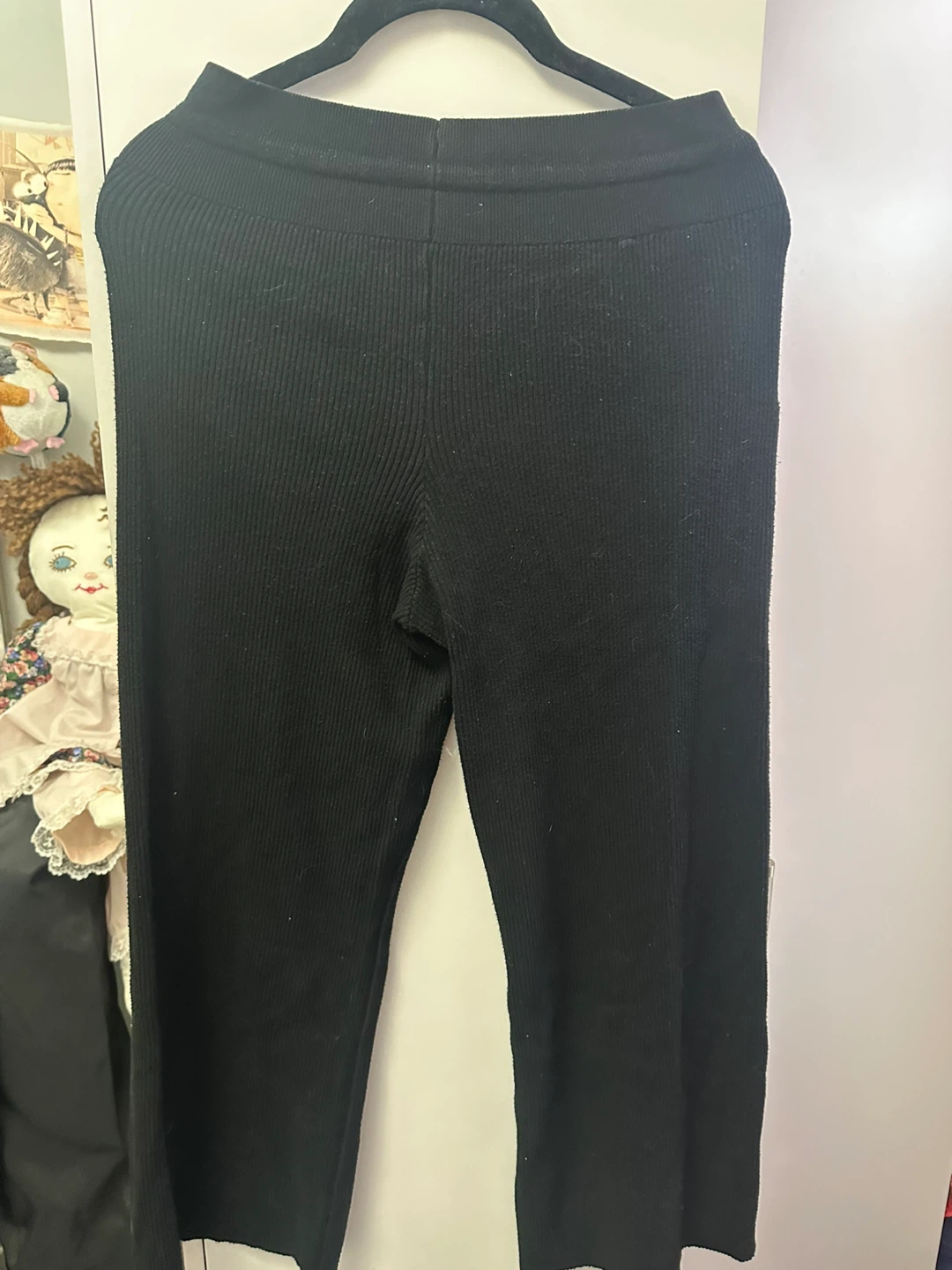Uniqlo Black Ribbed Knit Pants - photo 2