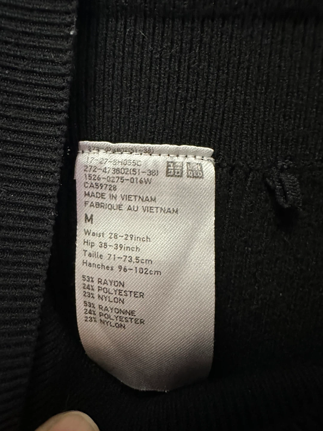 Uniqlo Black Ribbed Knit Pants - photo 3