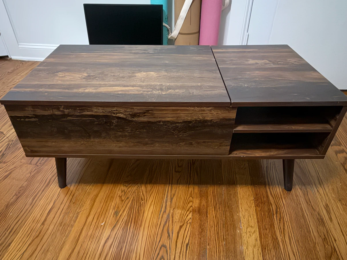 Rustic Wood Lift-Top Coffee Table - photo 4