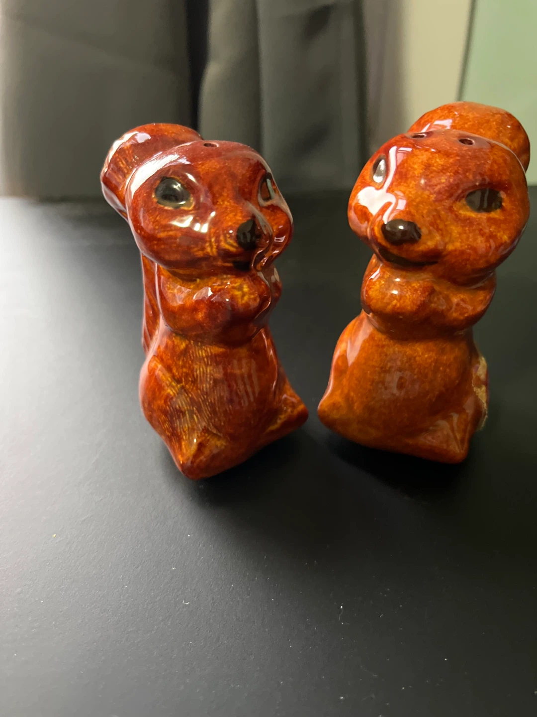 Vintage Ceramic Squirrel Salt and Pepper Shakers