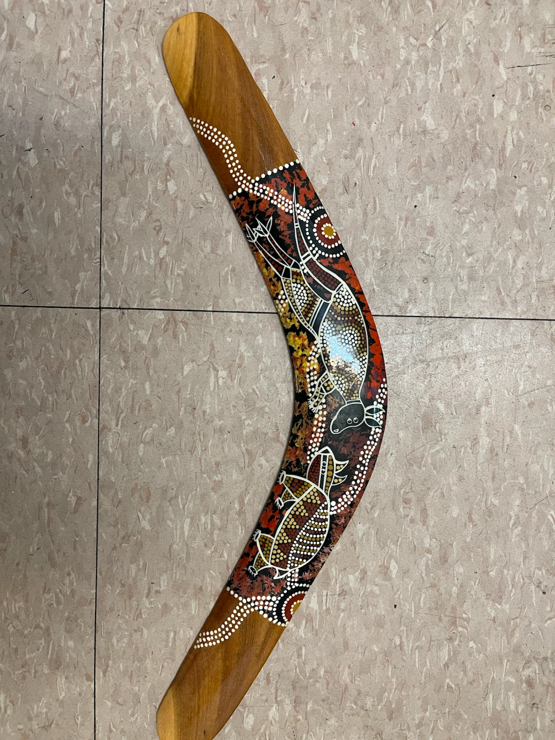 Aboriginal Dot Art Wooden Boomerang - photo 4