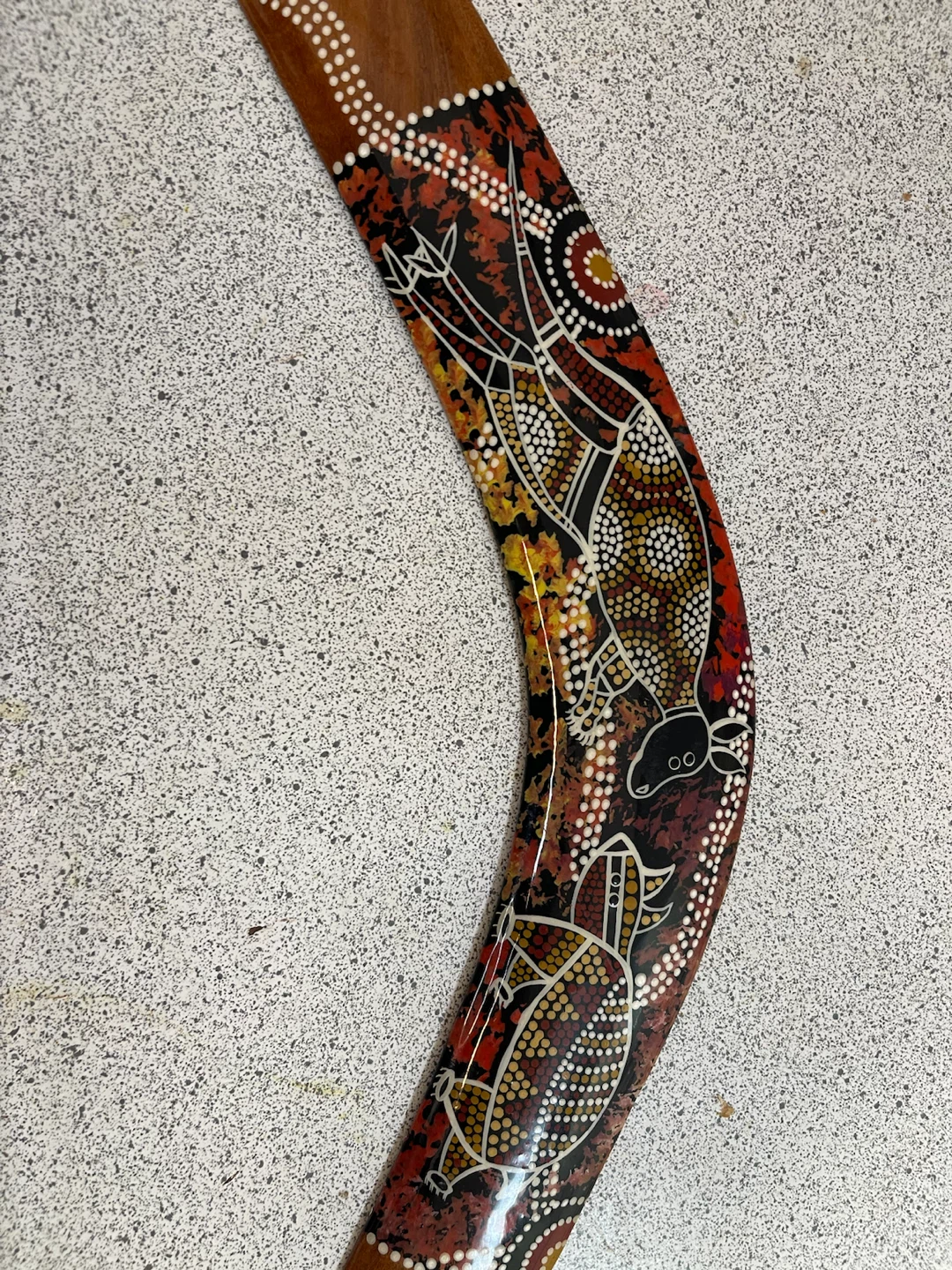 Aboriginal Dot Art Wooden Boomerang - photo 5
