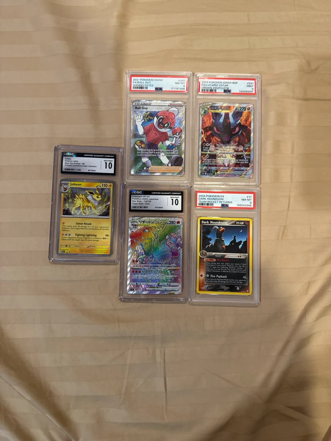 Pokemon card psa and Cgc graded slabs