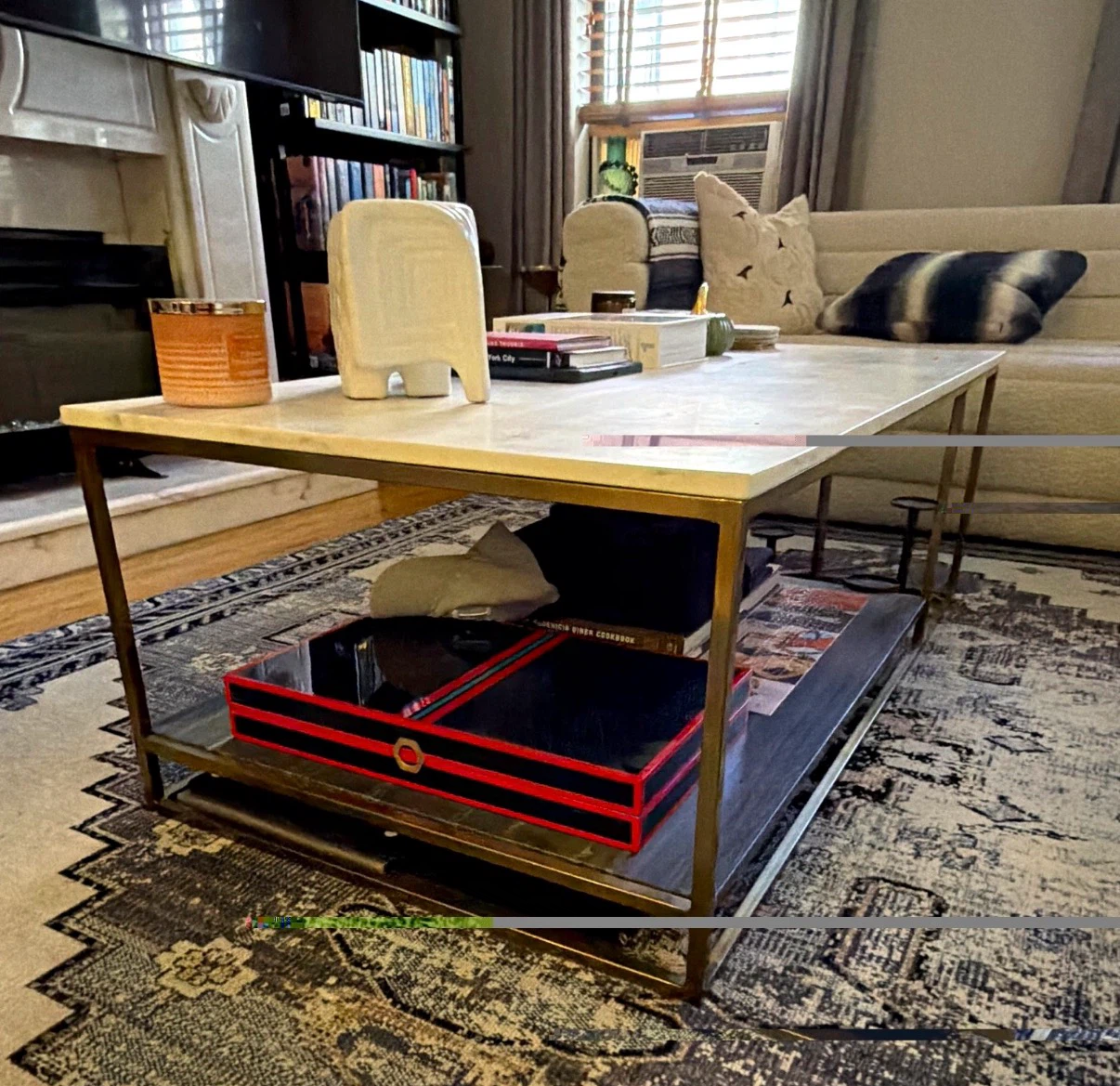 CB2 Marble Top Coffee Table