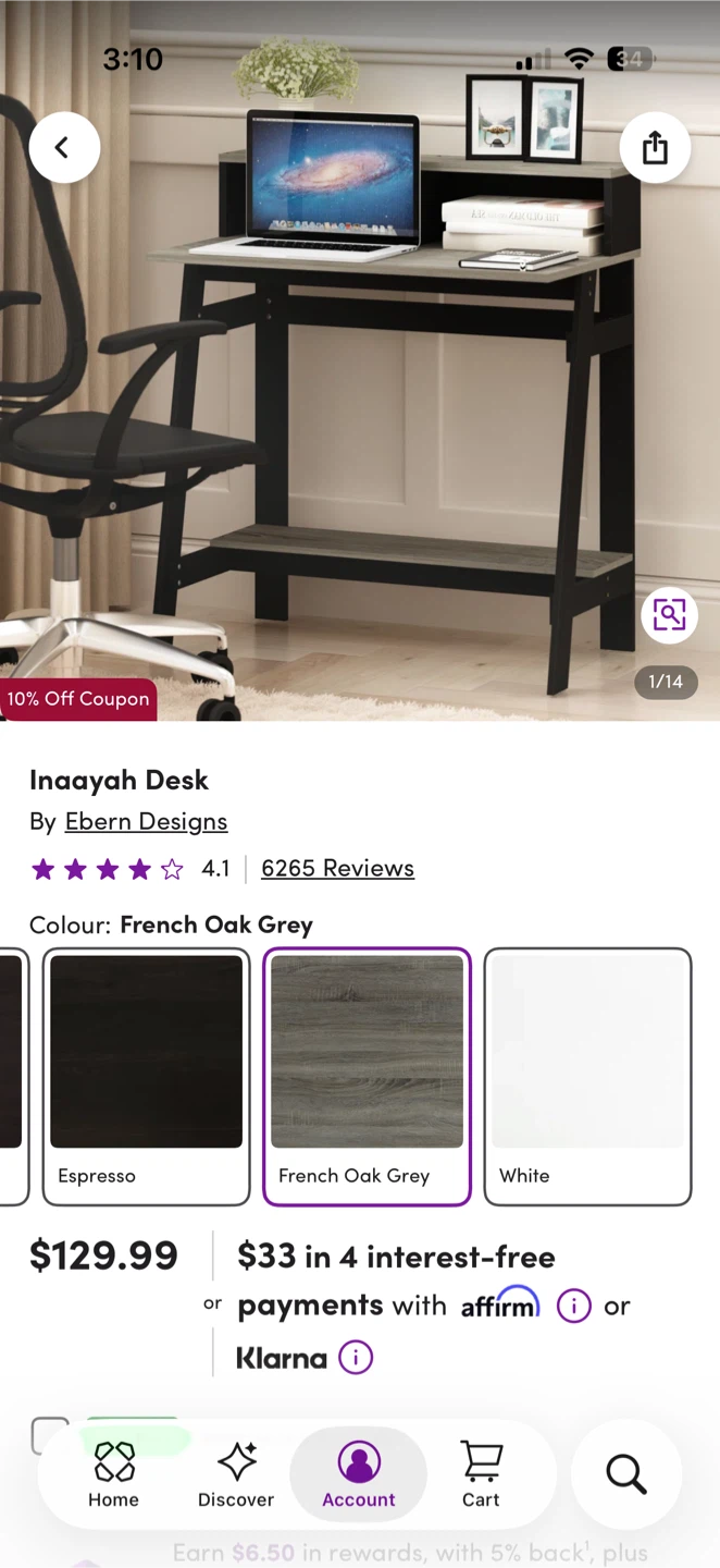 Wayfair Small Desk - photo 3