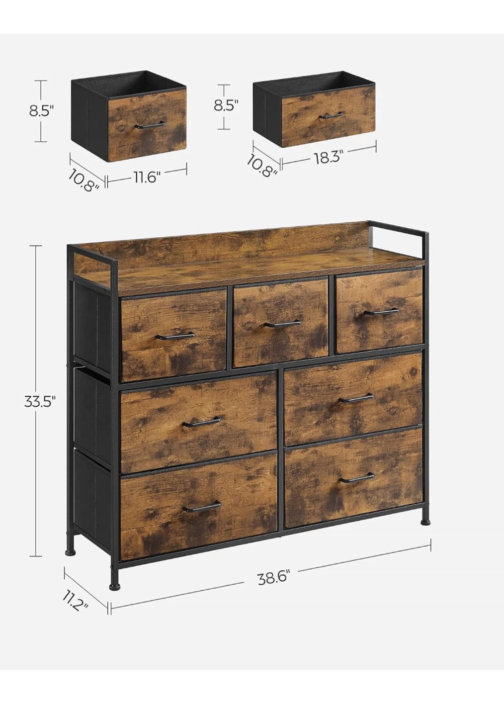 7-Drawer Fabric Dresser - photo 5