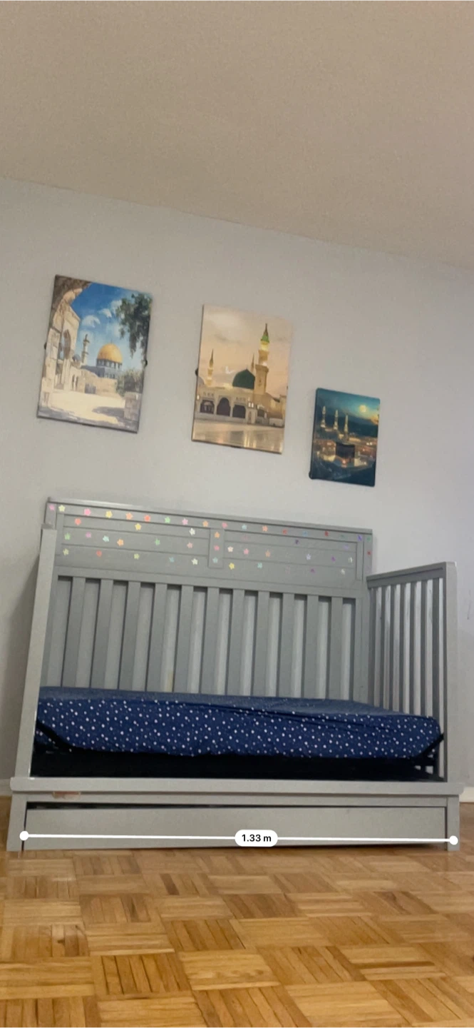 Grey Fisher Price Crib - photo 4