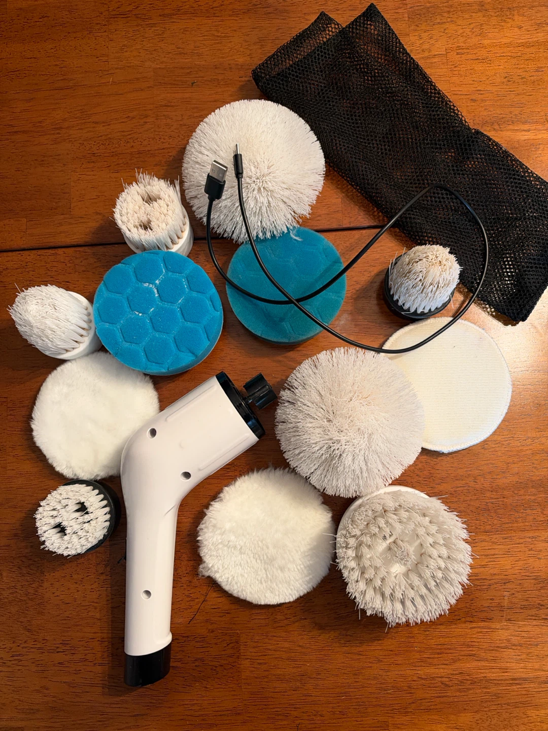 Electric Spin Scrubber with Multiple Attachments