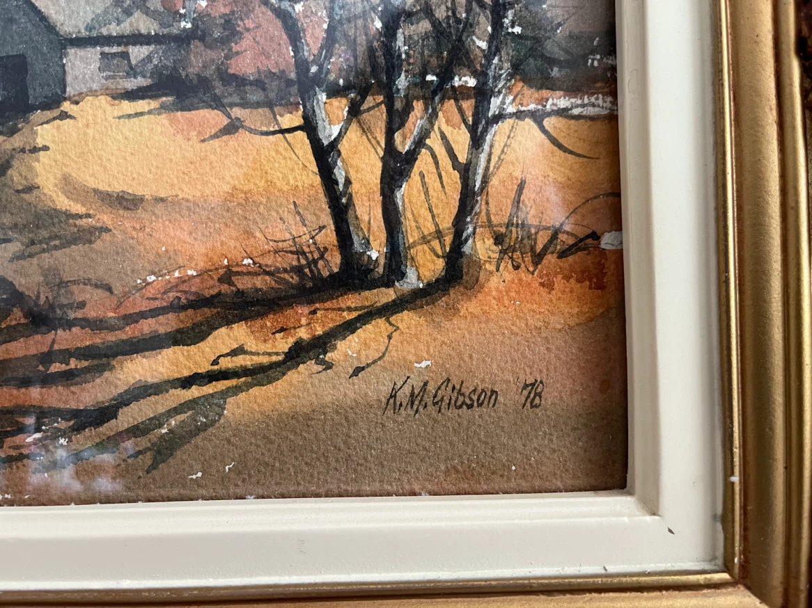Art- Original Art- 1978 Watercolor Painting by K.M.Gibson - photo 2
