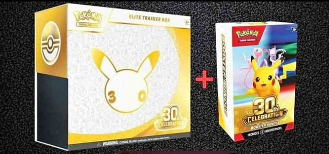 Pokemon 30th Anniversary Elite Trainer Box and Booster Bundle