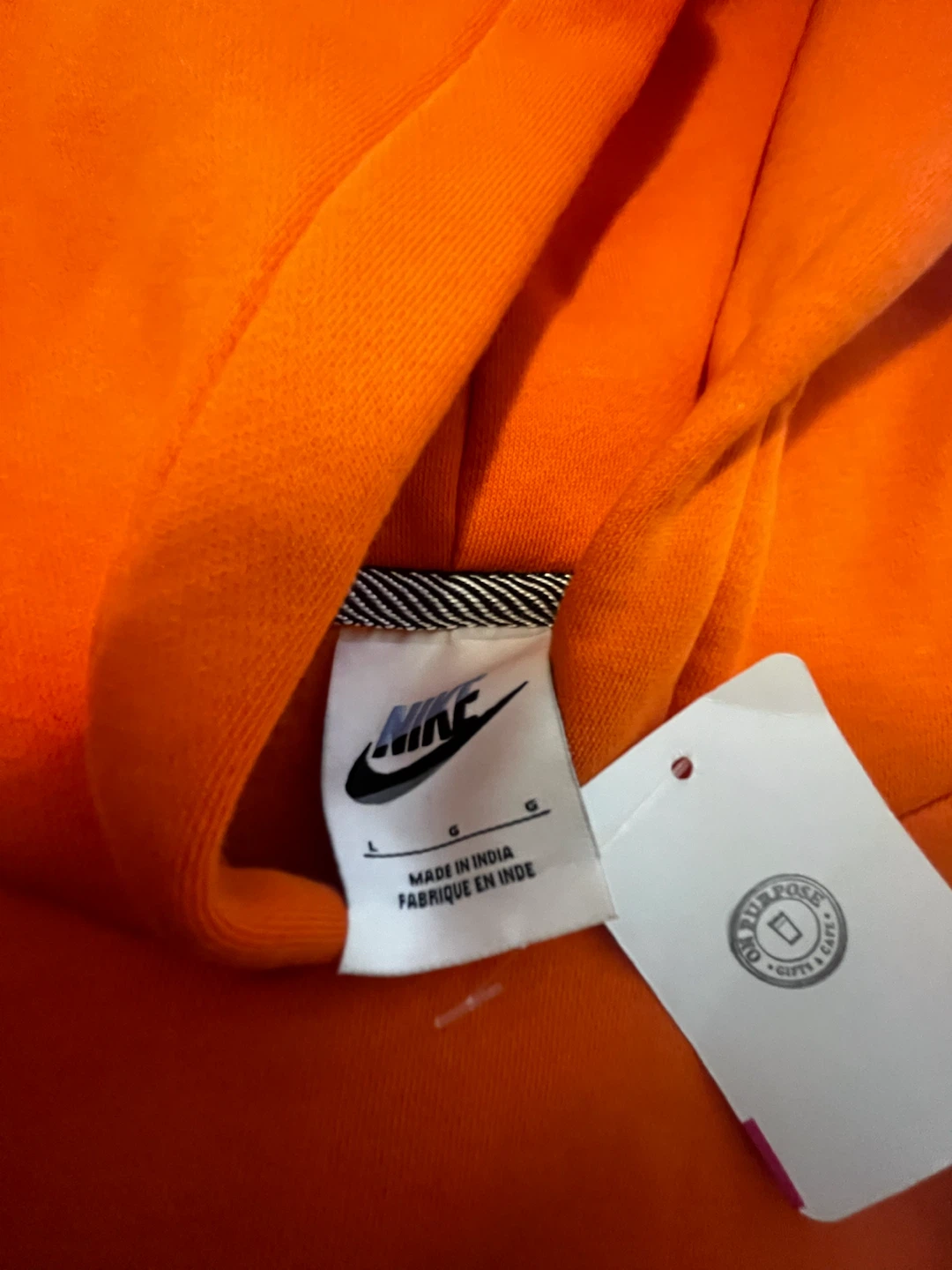 Nike Orange Hoodie Size Large (New+Perfect Condition) - photo 2