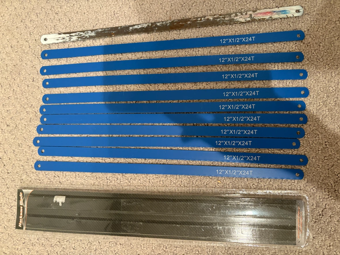 Set of 11 Hacksaw Blades