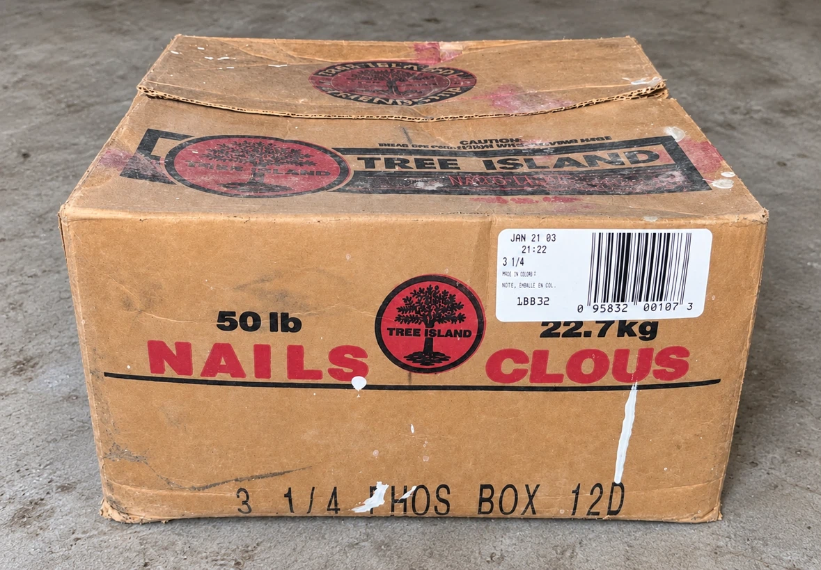 Tree Island 3¼-Inch Nails – 50 lb Box