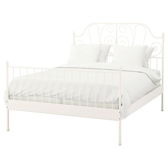 IKEA Leirvik White Queen Bed Frame - photo 2