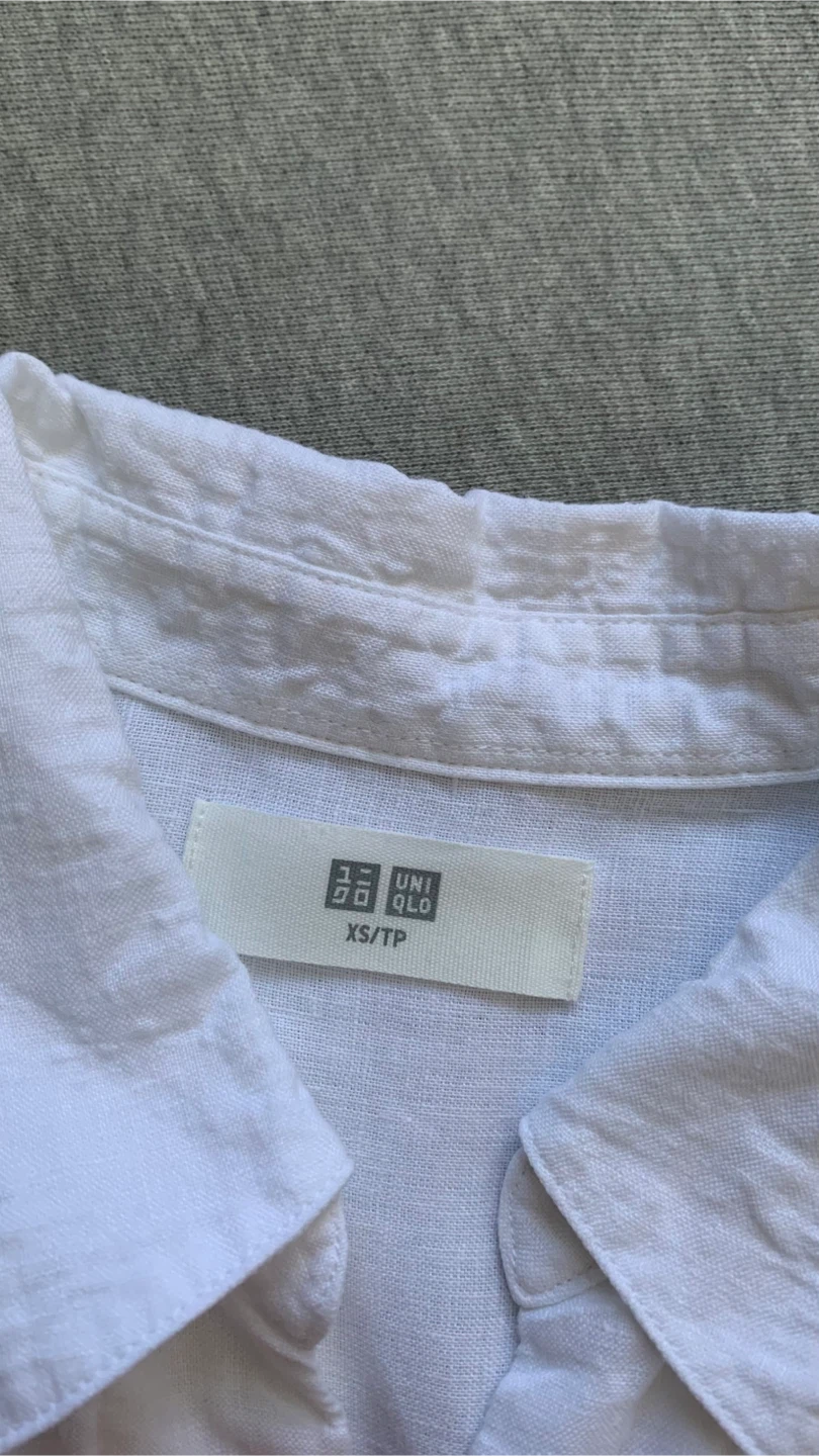 Uniqlo 100% Linen Skipper Collar Shirt - Size XS - photo 3