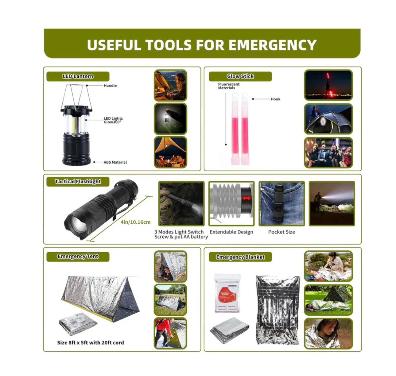 Brand new 260Pcs Emergency Survival Kit - photo 5