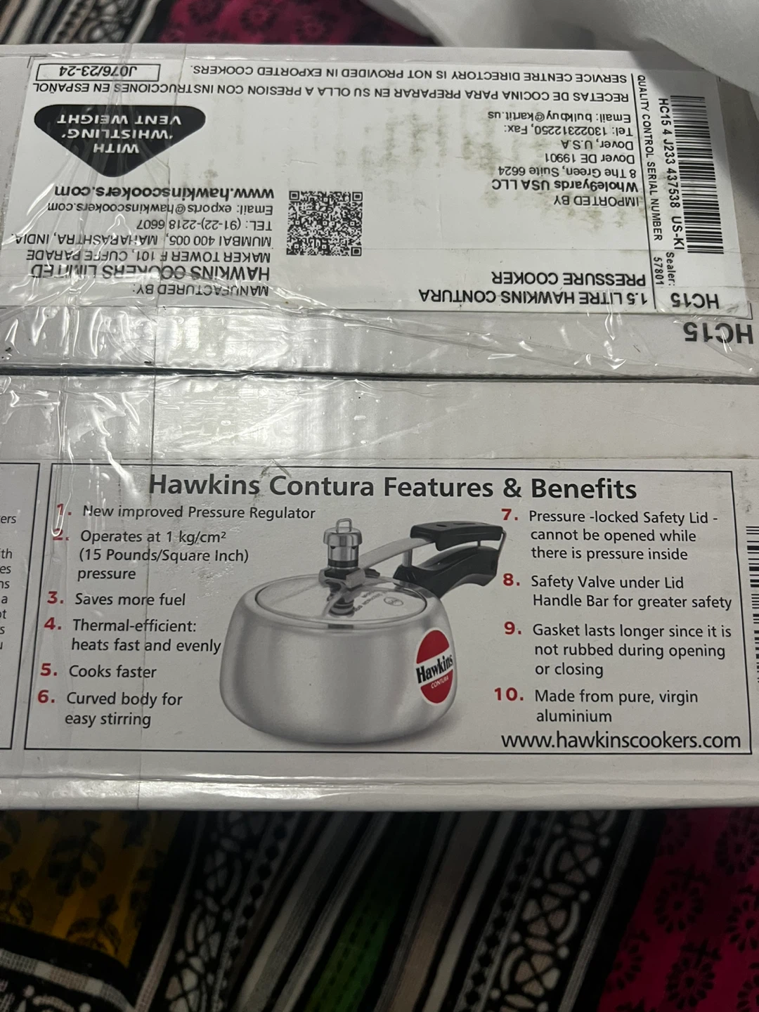 Hawkins Contura 1.5 Litre Pressure Cooker - photo 3
