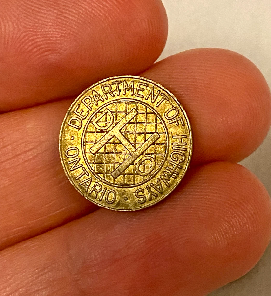 Vintage Ontario Department of Highways Brass Token - photo 5