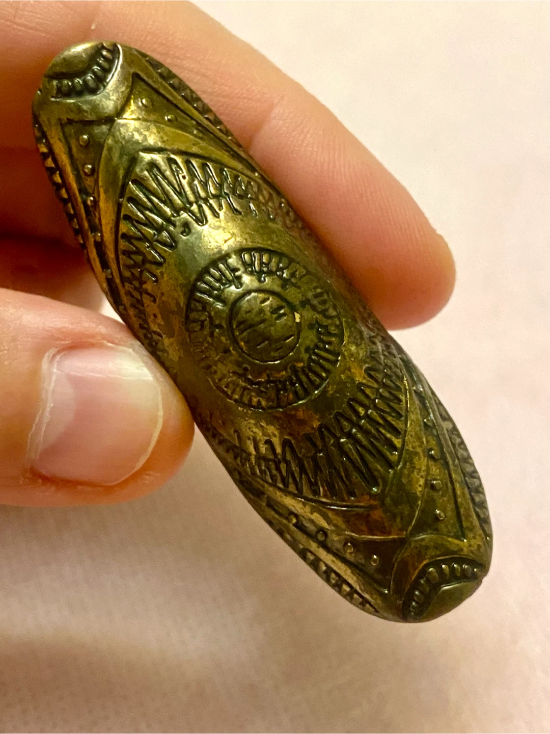 Tibetan Style Brass Statement Ring