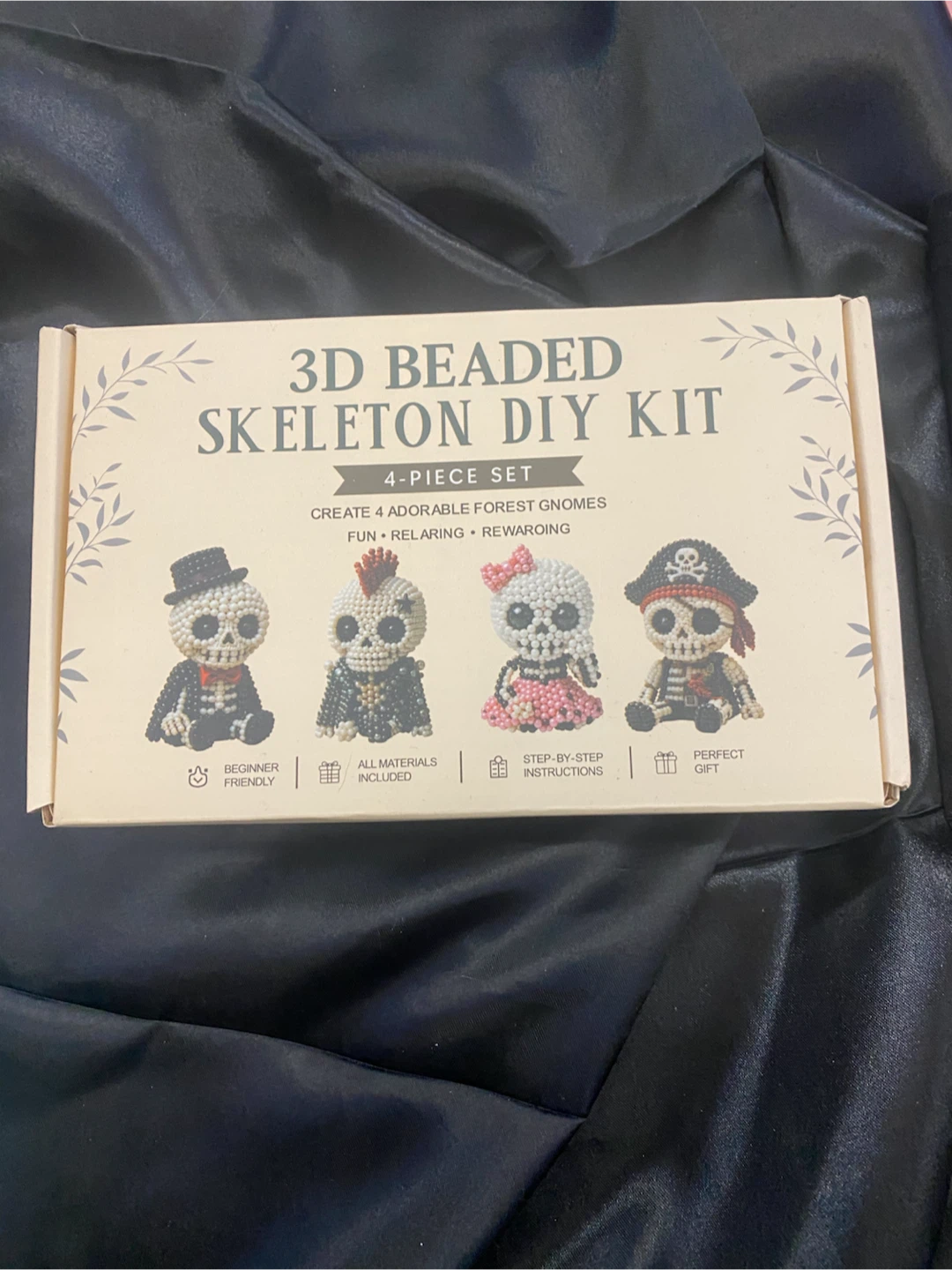 3D Beaded Skeleton DIY Kit 4-Piece Set
