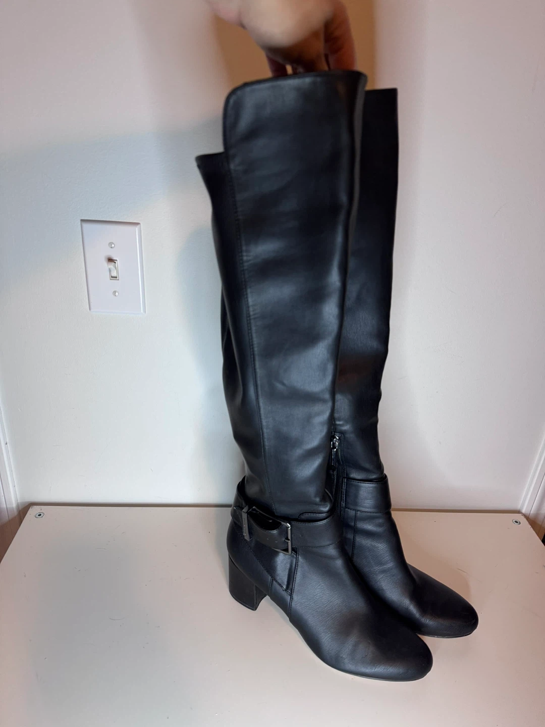 Karl Lagerfeld black leather over-the-knee boots - photo 2
