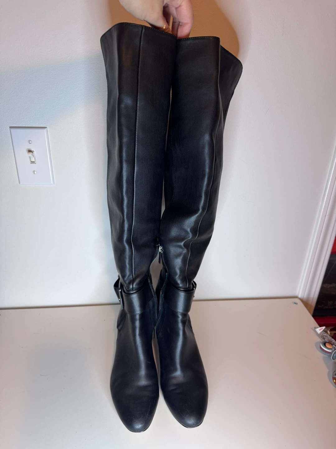 Karl Lagerfeld black leather over-the-knee boots - photo 3