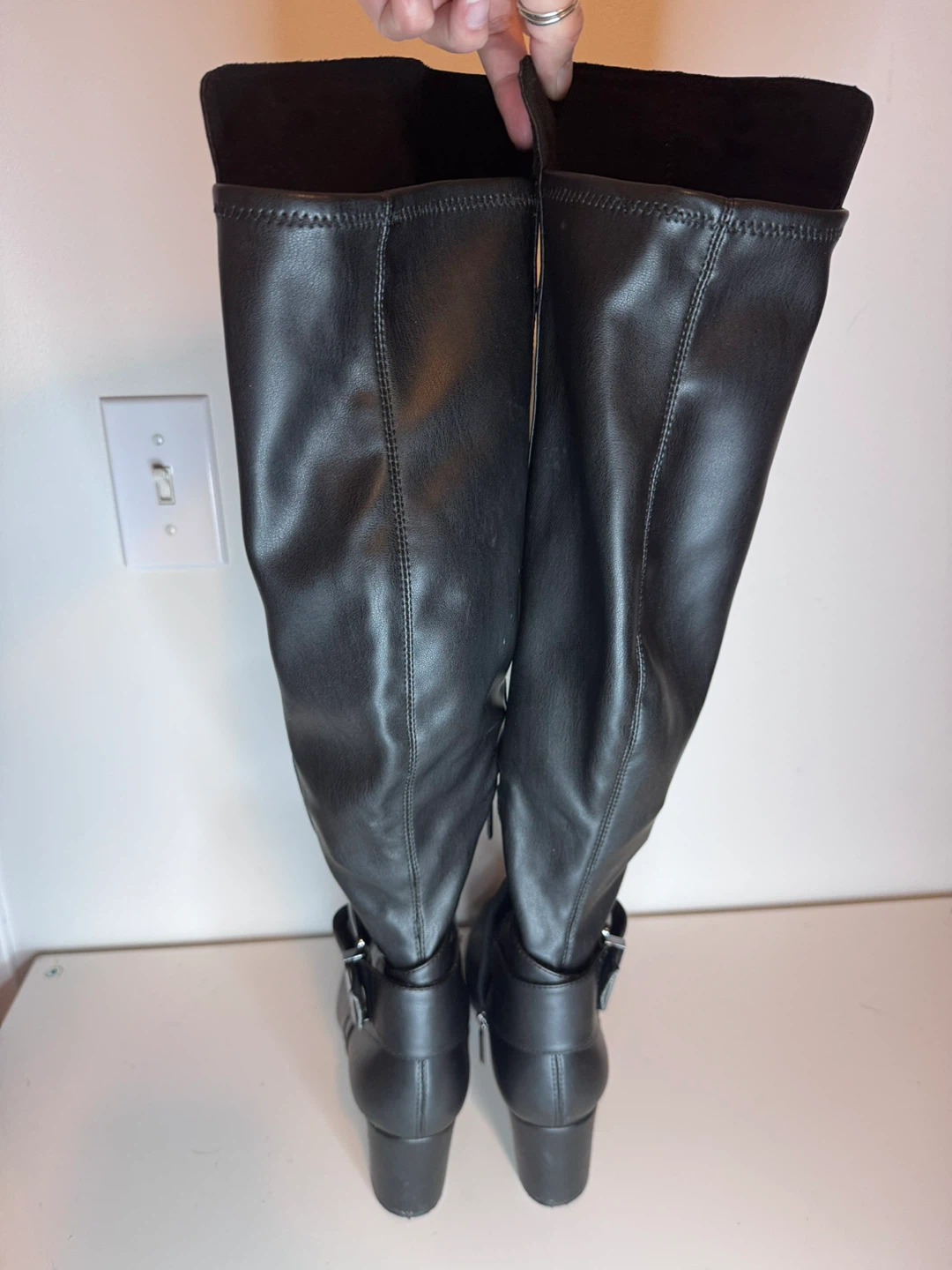 Karl Lagerfeld black leather over-the-knee boots - photo 5
