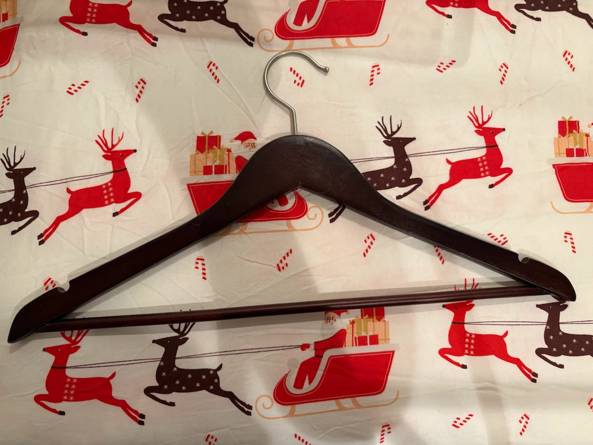 Dark Brown Wooden Clothes Hanger