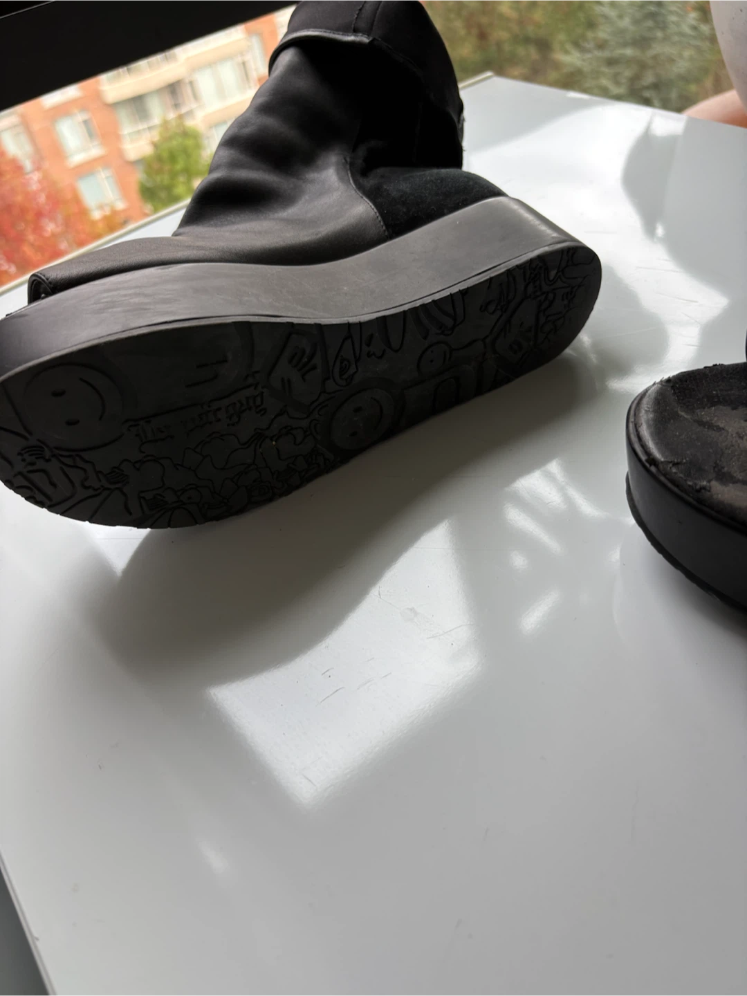 Marc Jacobs Black Platform Open-Toe Booties - photo 5
