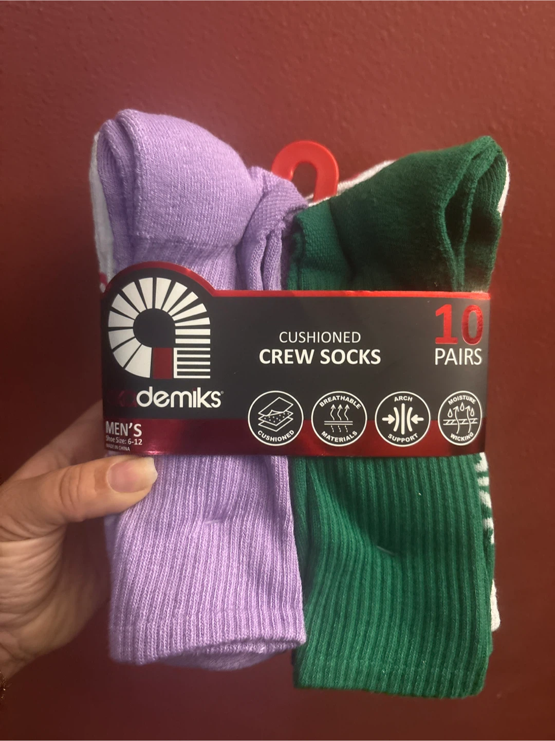 New Akademiks  Men's Cushioned Crew Socks - 10 Pairs