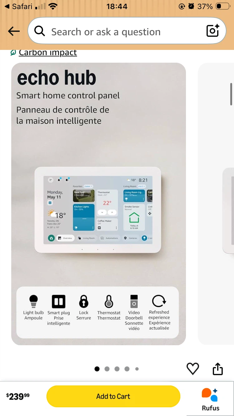 Amazon Echo Hub – $50 | Moving Sale