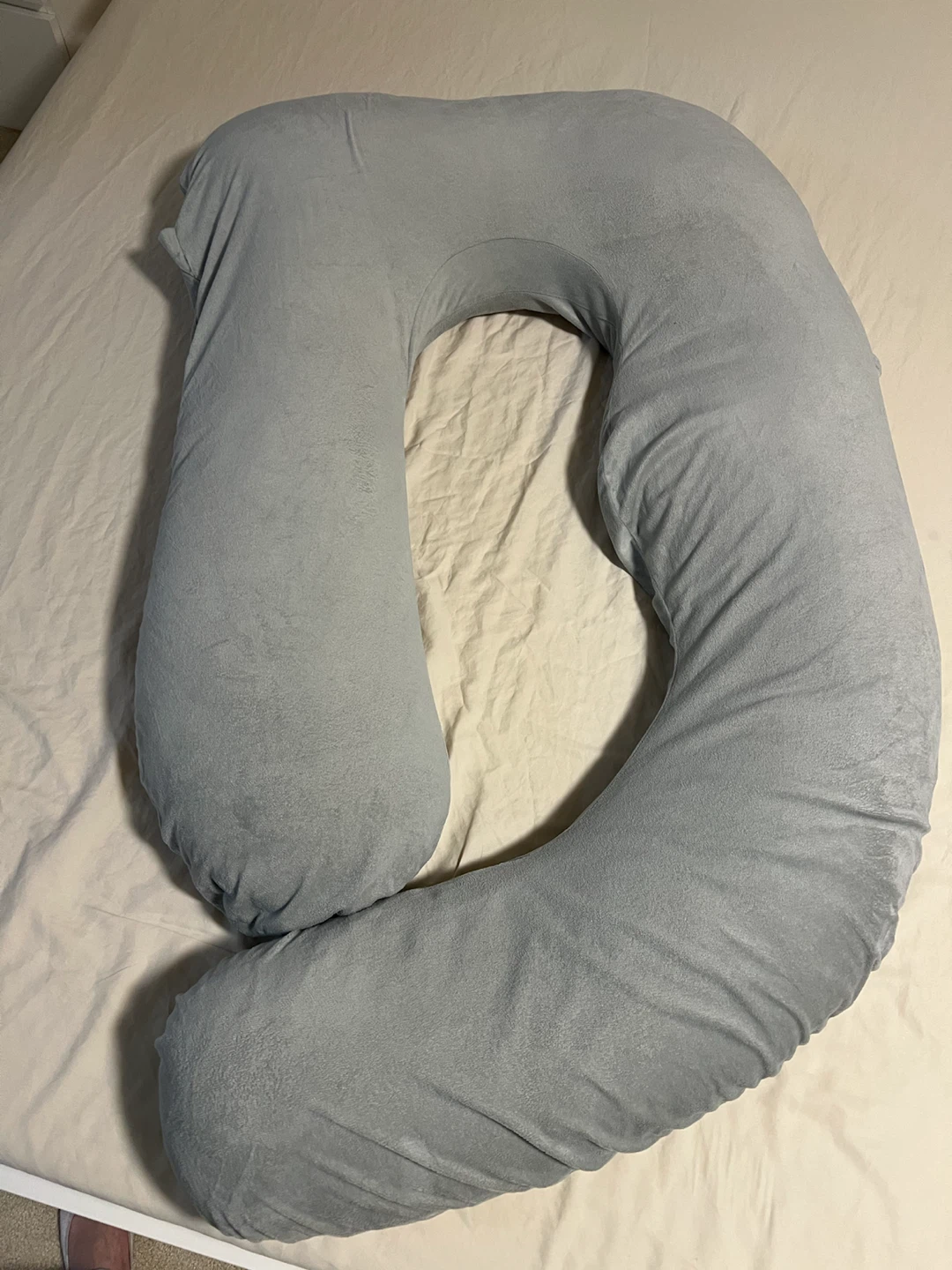 U-Shaped Grey Pregnancy Pillow