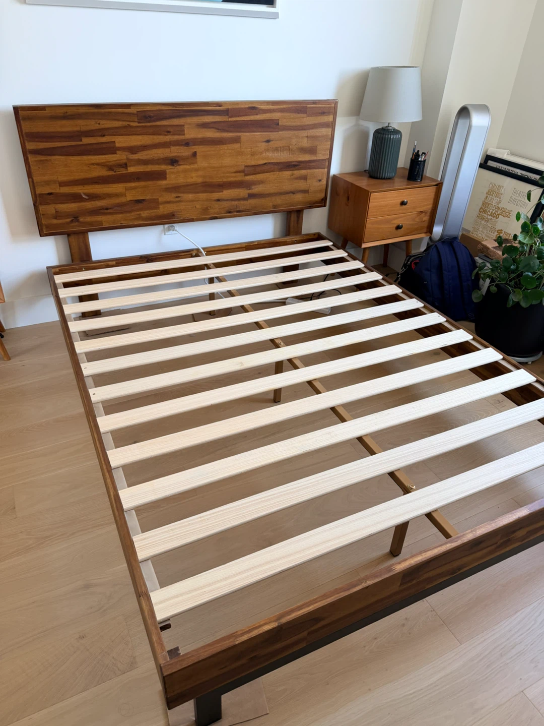 Acacia Wood Queen Bed Frame