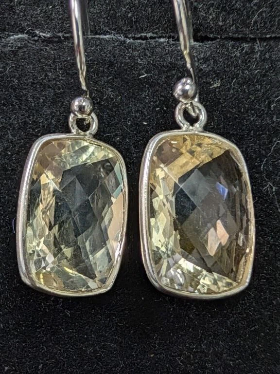 Faceted Citrine Dangle Earrings - photo 2