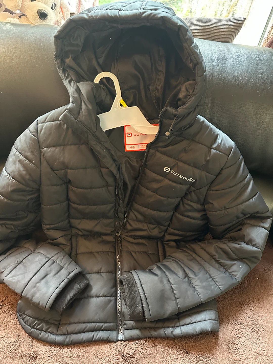 Ladies black puffer jacket