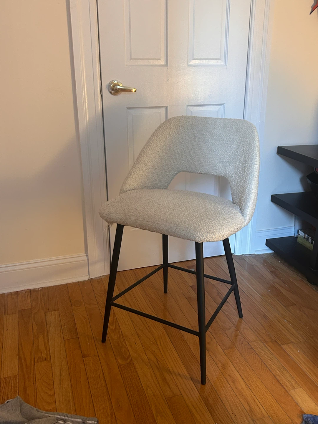 Cream Boucle Counter Stool - photo 2