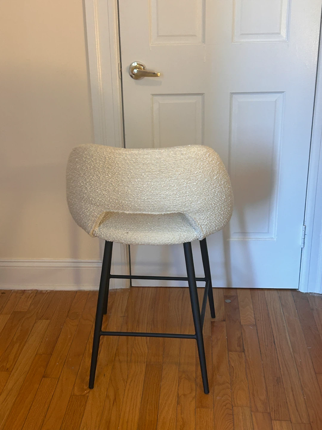 Cream Boucle Counter Stool - photo 3