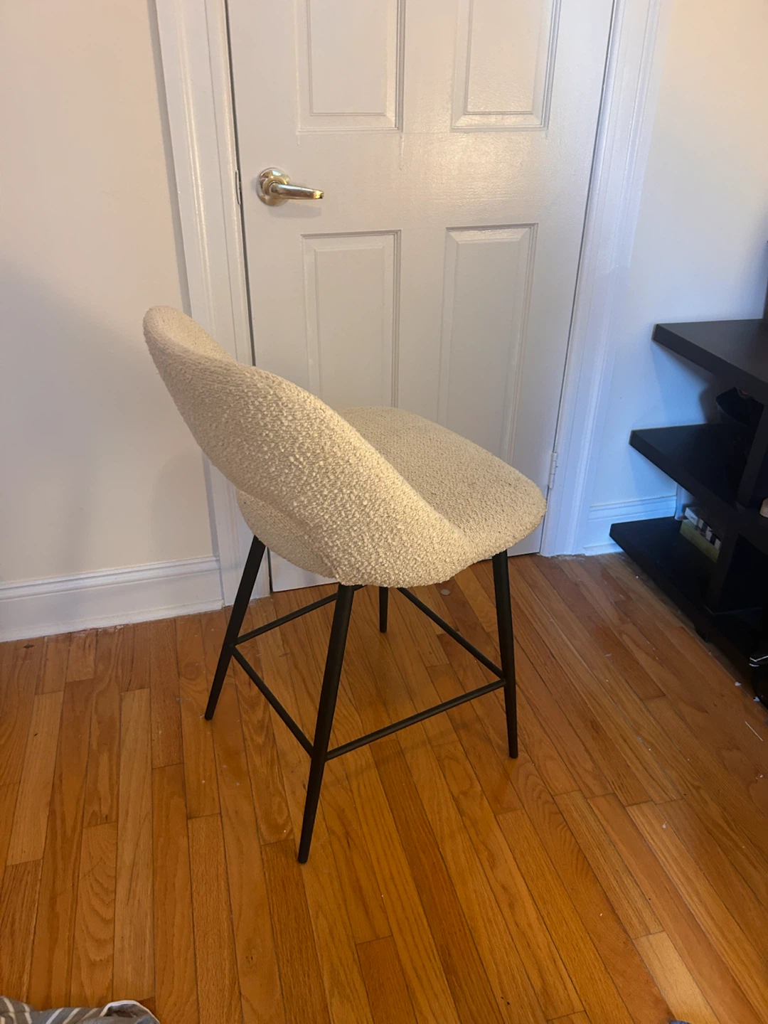 Cream Boucle Counter Stool - photo 4