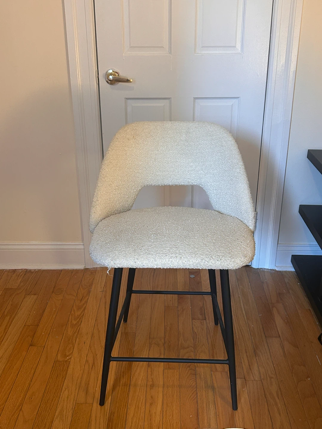 Cream Boucle Counter Stool - photo 5