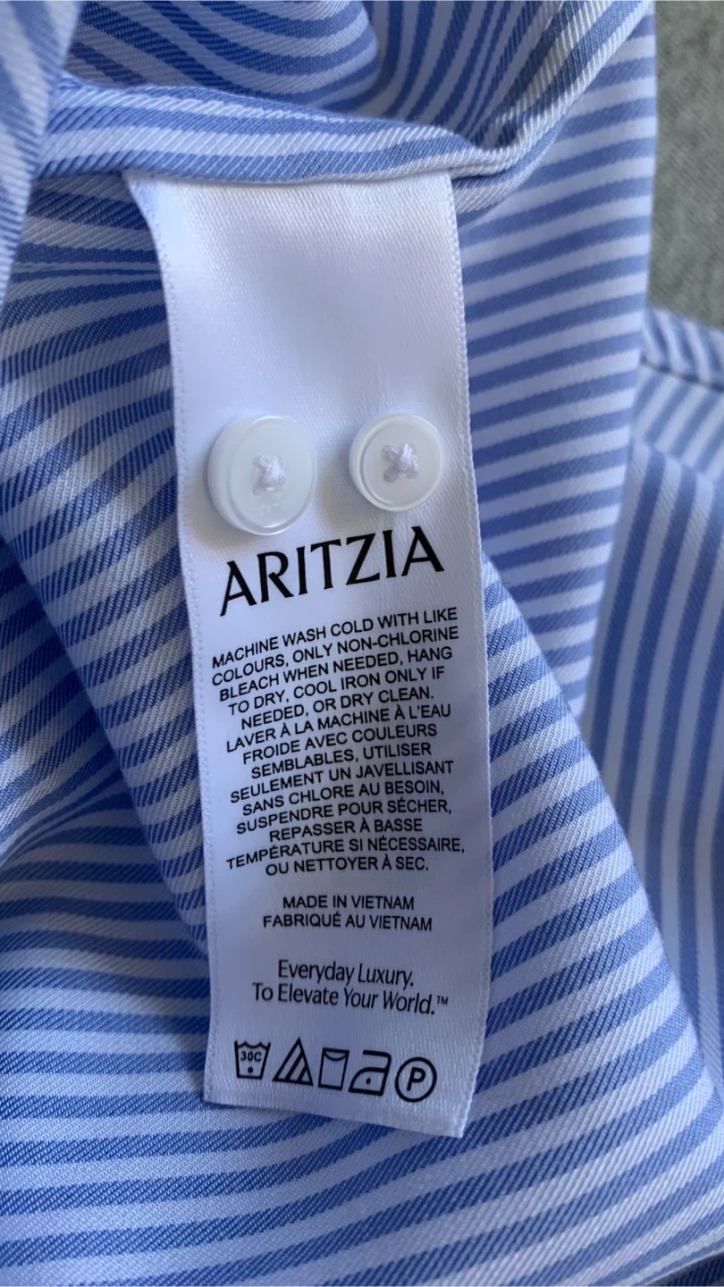 BABATON Aritzia Persona Striped Shirt BNWT - Size Small - photo 4