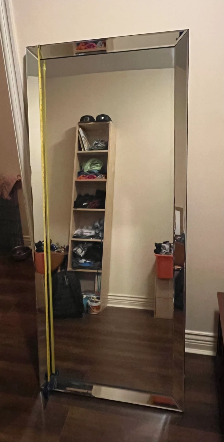 Glass Mirror 70” T 30” W 1.45” D Heavy Glass Mirror - photo 2