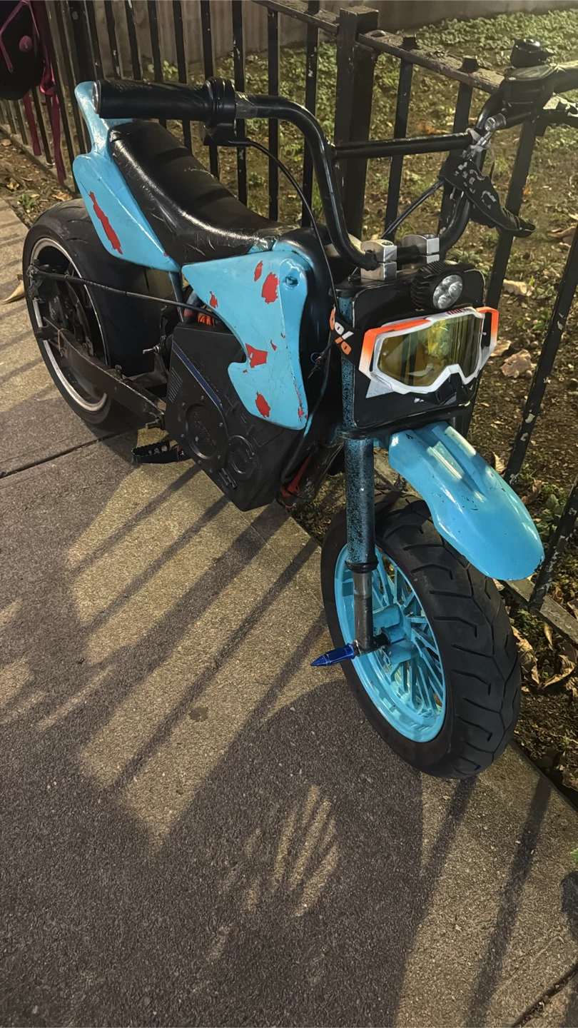 Modified razor Electric Dirt Bike Blue