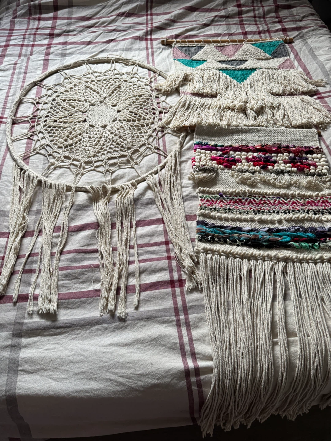 Set of Three Macrame Wall Hangings