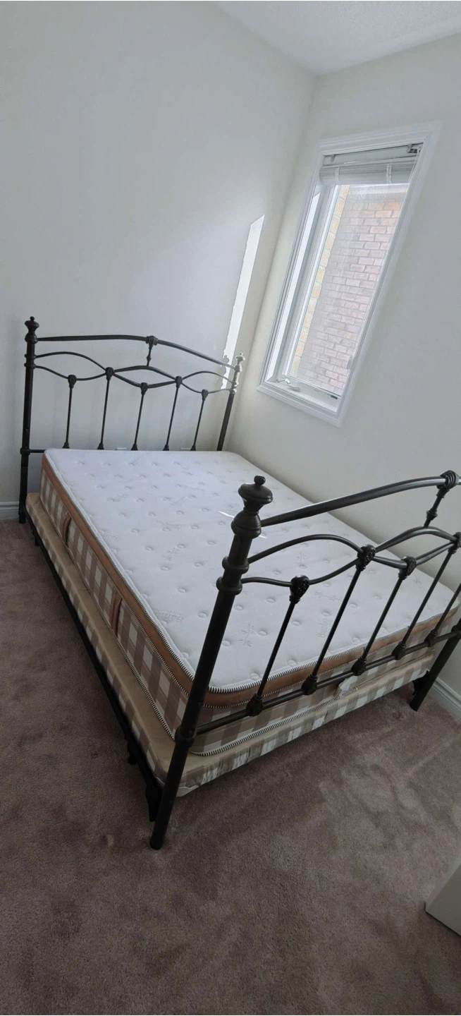Full Metal Bed Frame with Mattress