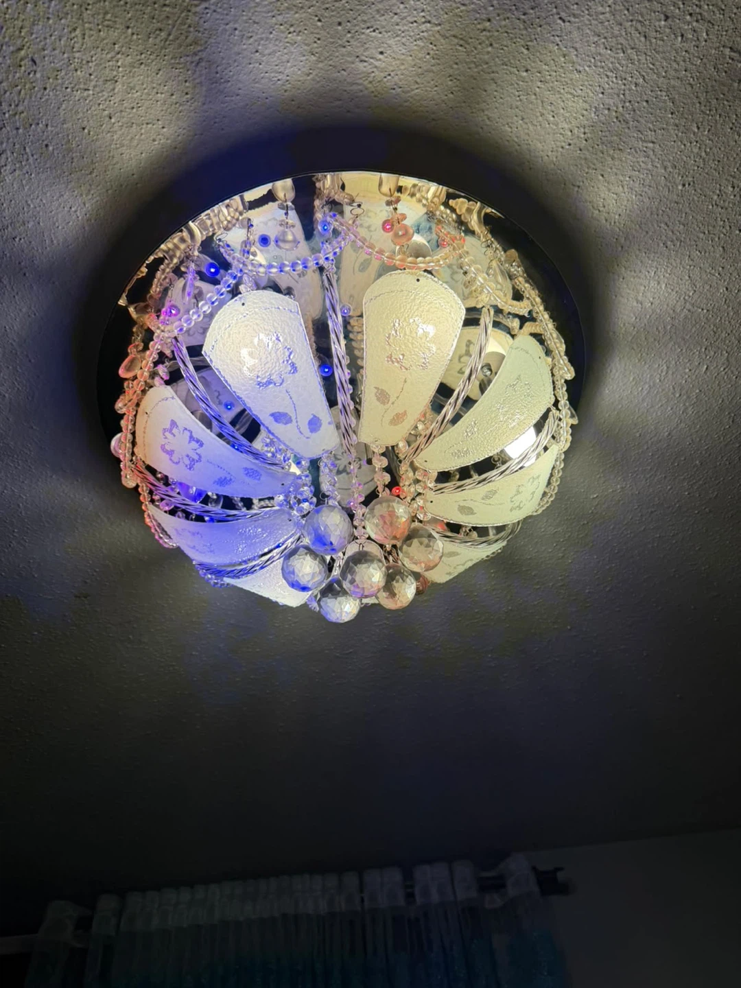 Crystal Ceiling Flush Mount Light Fixture