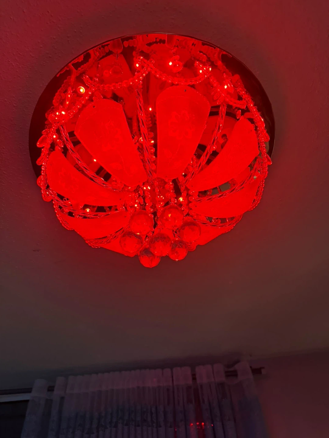 Crystal Ceiling Flush Mount Light Fixture - photo 2