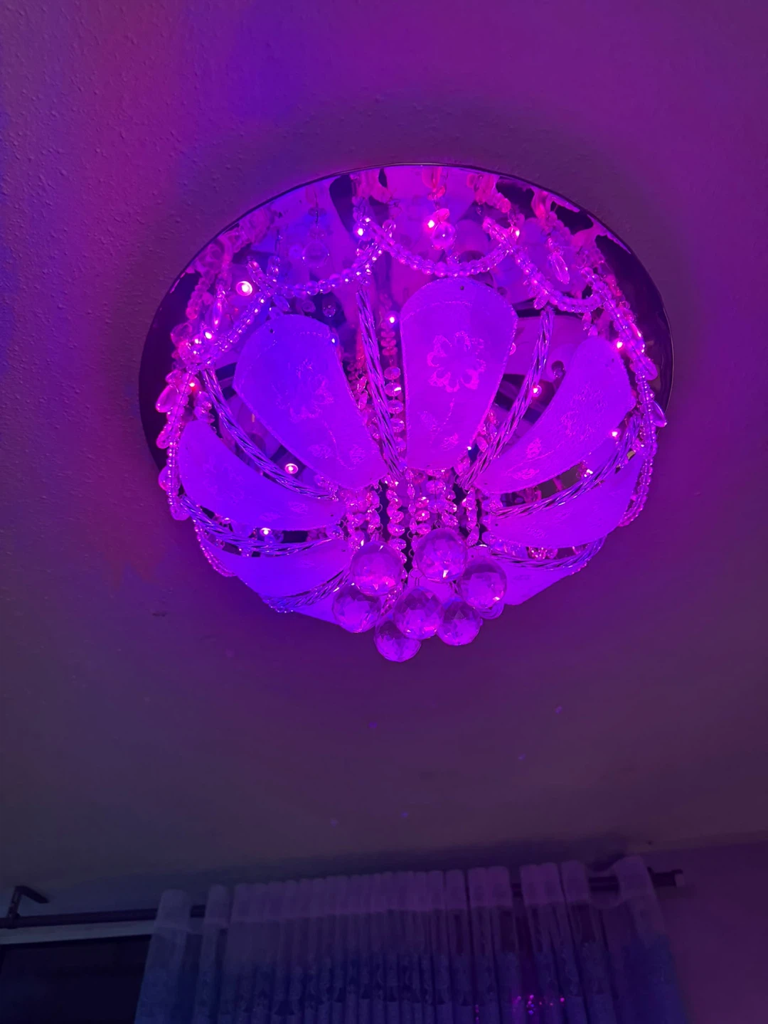 Crystal Ceiling Flush Mount Light Fixture - photo 4
